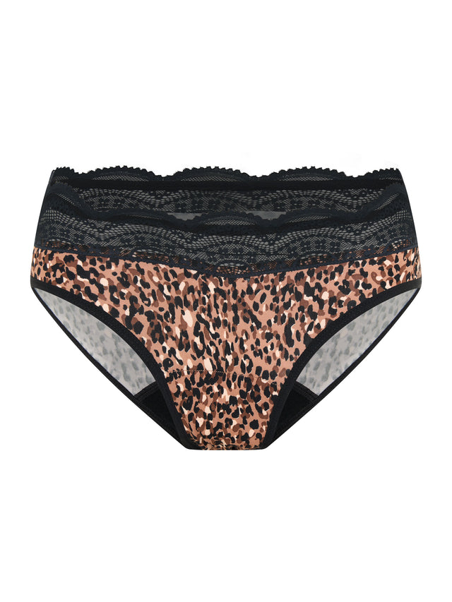 Bikini taille haute Sensuel flux moyen Marron Animalia
