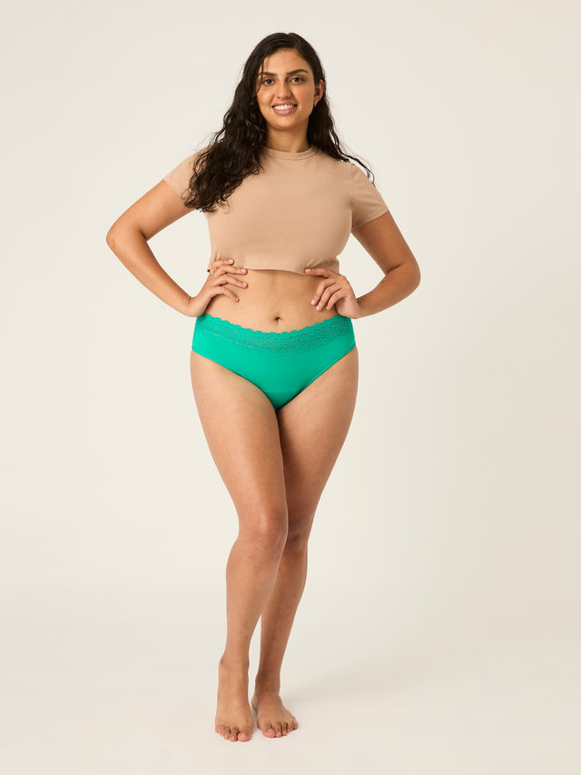 Sinnlicher Hi Waist Bikini Moderate Jade