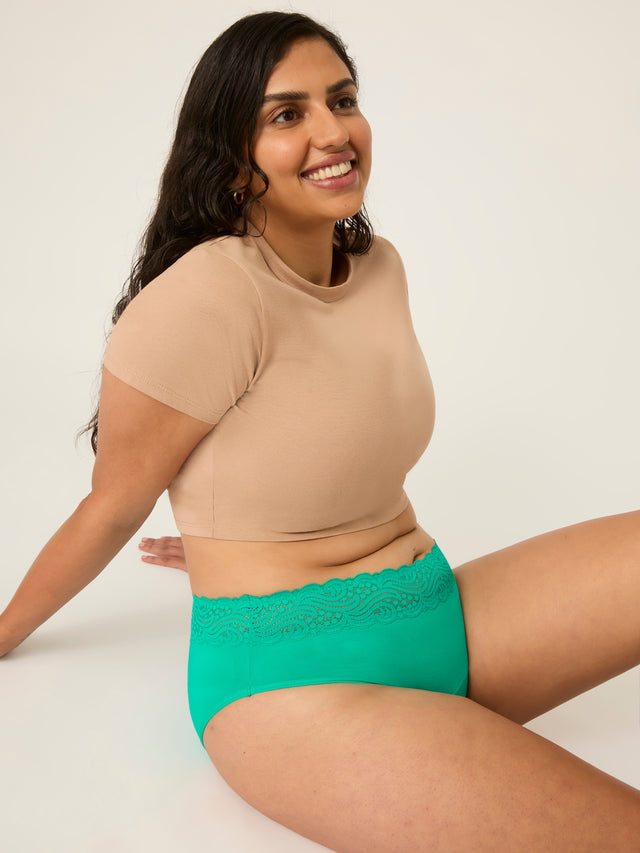 Sinnlicher Hi Waist Bikini Moderate Jade