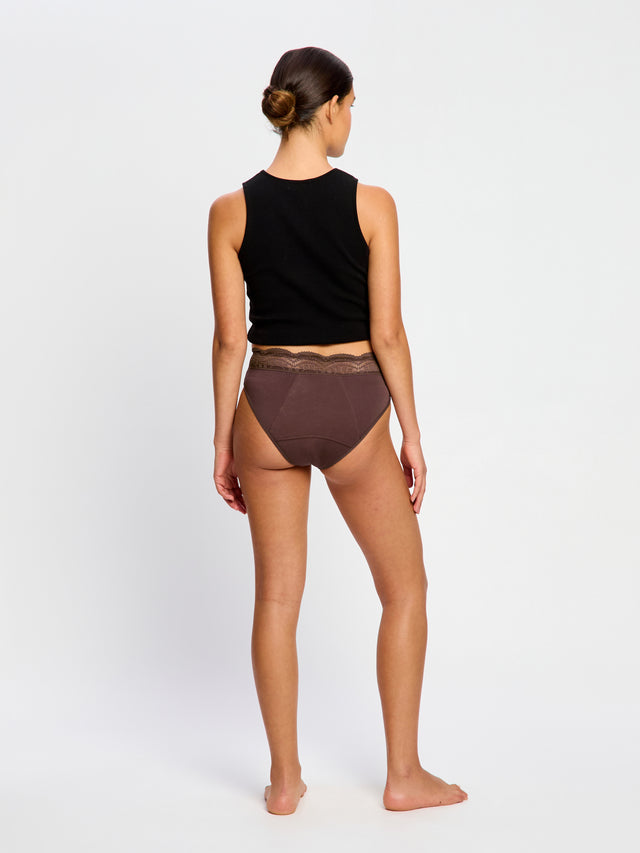 Bikini taille haute Sensuel flux ultra Acajou
