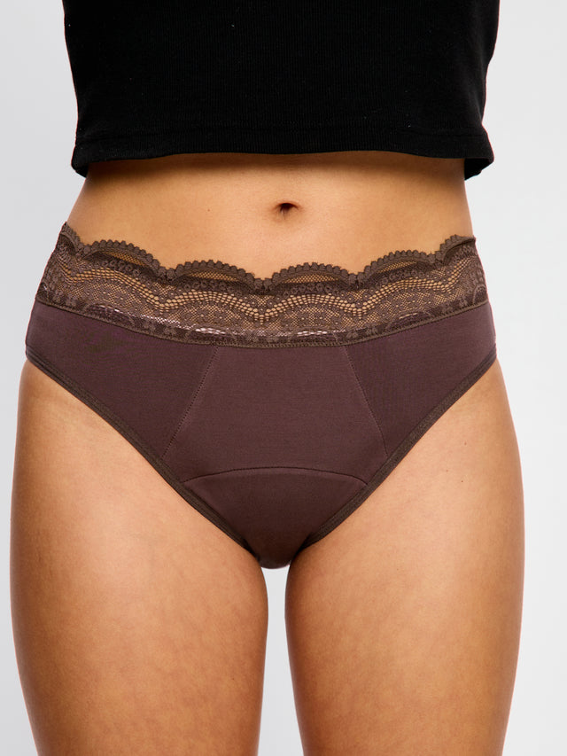 Bikini taille haute Sensuel flux ultra Acajou