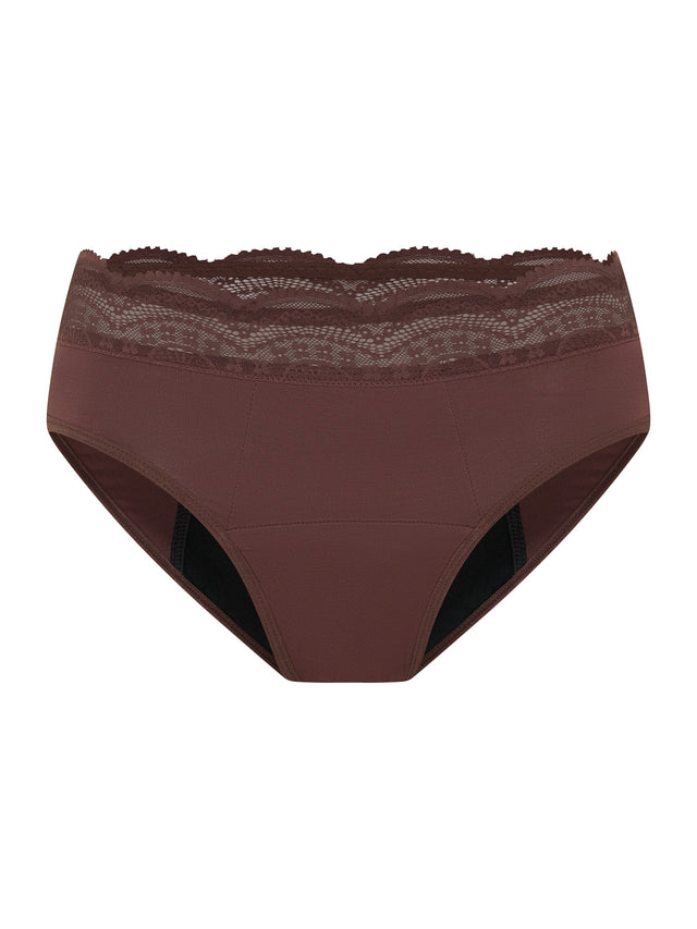 Bikini taille haute Sensuel flux ultra Acajou
