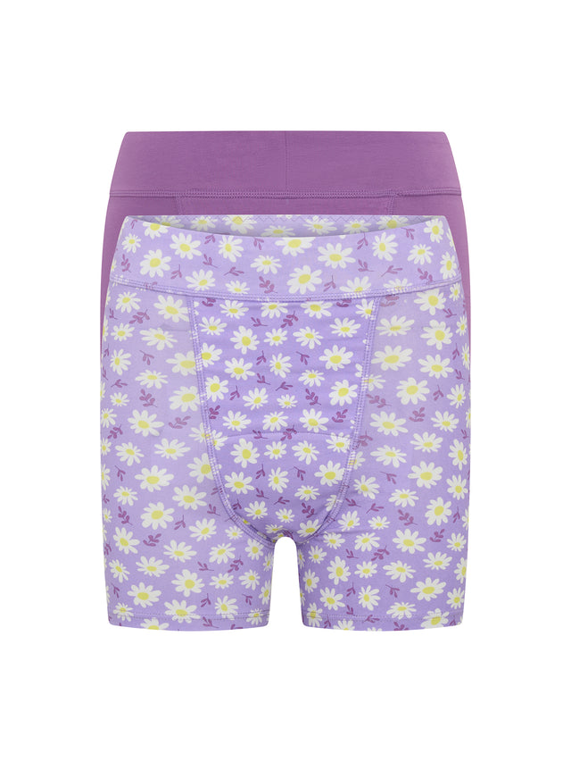 Teen Schlafshorts 2er-Pack Super Dreamy Daisy Lila