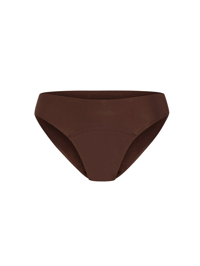 Nahtloser Bikini Moderate Bitter Schokoladenbraun