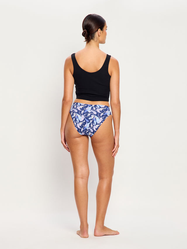 Nahtloser Bikini Moderate Opulent Paisley Navy