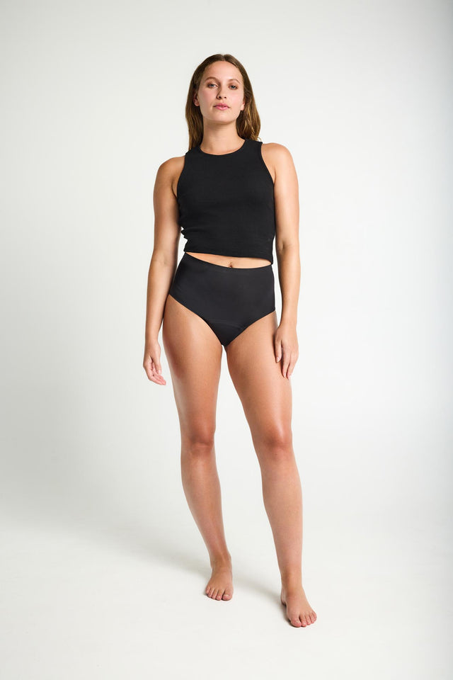 Nahtloser Full Brief Moderate Schwarz