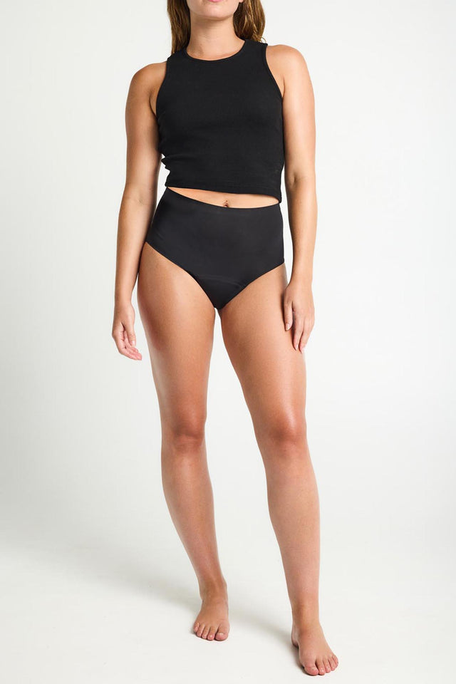 Nahtloser Full Brief Moderate Schwarz