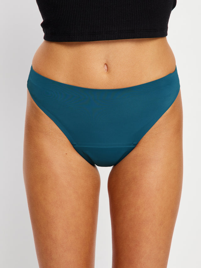 Nahtloser Hi-Leg Cheeky Light Mallard Blue