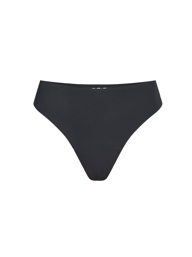 Nahtloser Tanga Hellschwarz