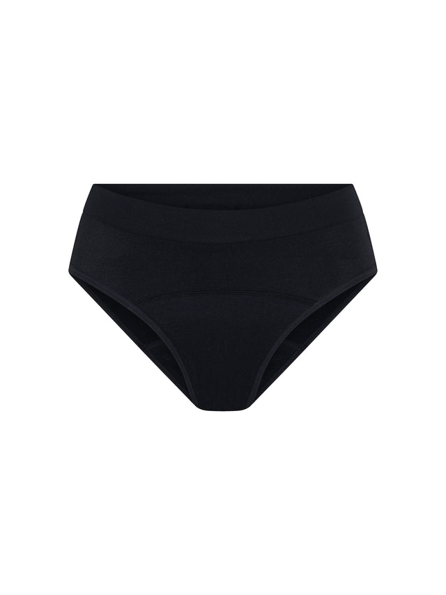 Teen Soft Stretch Seamless Hipster Bikini 2er-Pack Moderates Schwarz