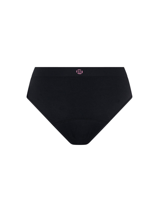 Pack de 3 bikinis taille basse sans coutures extensibles soyeux ado flux moyen Noir
