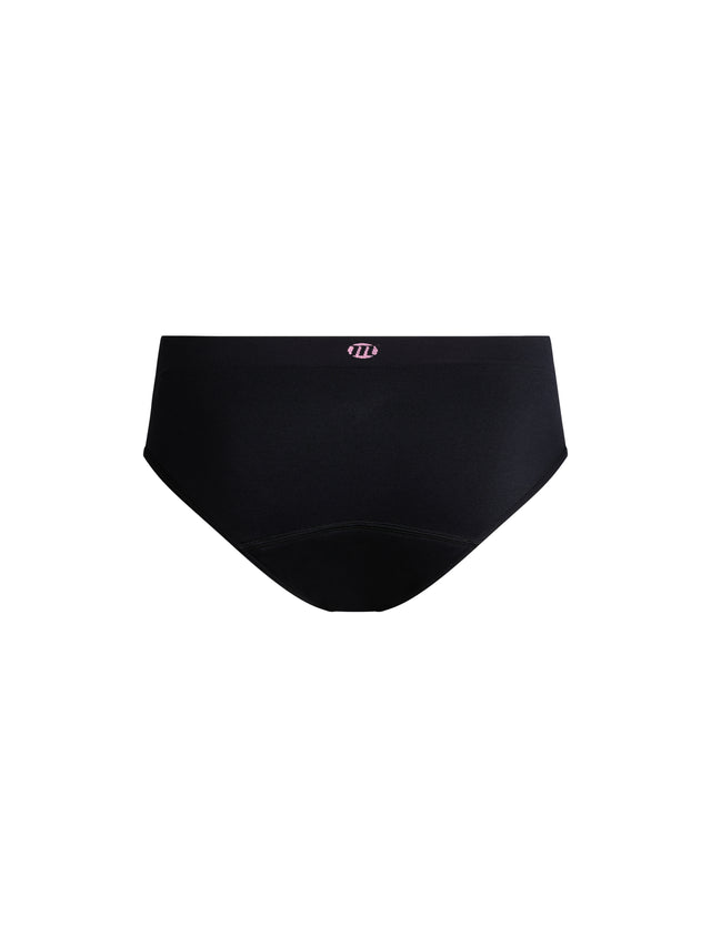 Teen Soft Stretch Seamless Hipster Bikini 2 Pack Moderate Black