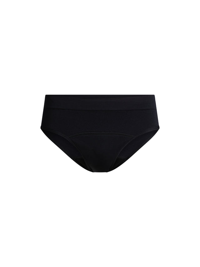 Teen Soft Stretch Seamless Hipster Bikini 2 Pack Moderate Black