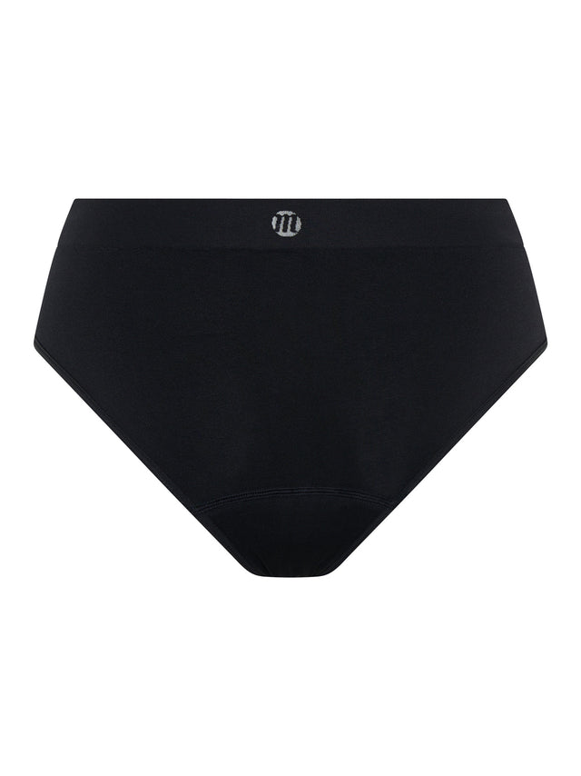 ModiComfort Seamless Hi-Leg Brief Moderate Schwarz