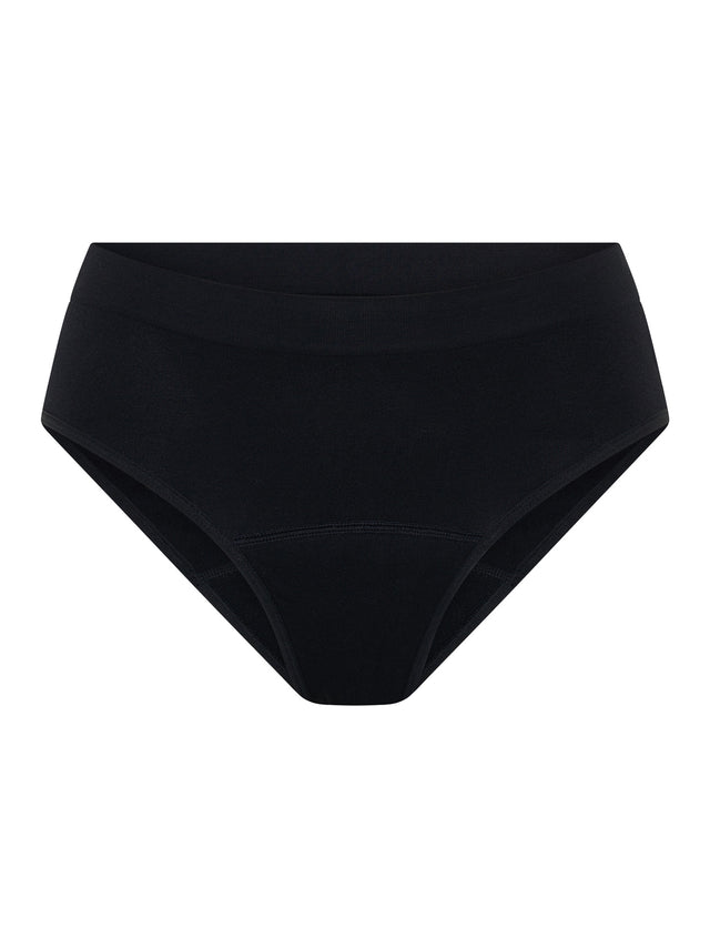ModiComfort Seamless Hi-Leg Brief Moderate Schwarz
