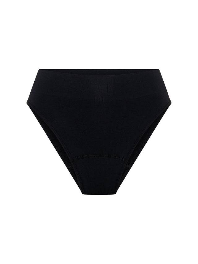 Lot de 2 slips taille haute sans coutures ModiComfort noir - maintien modéré