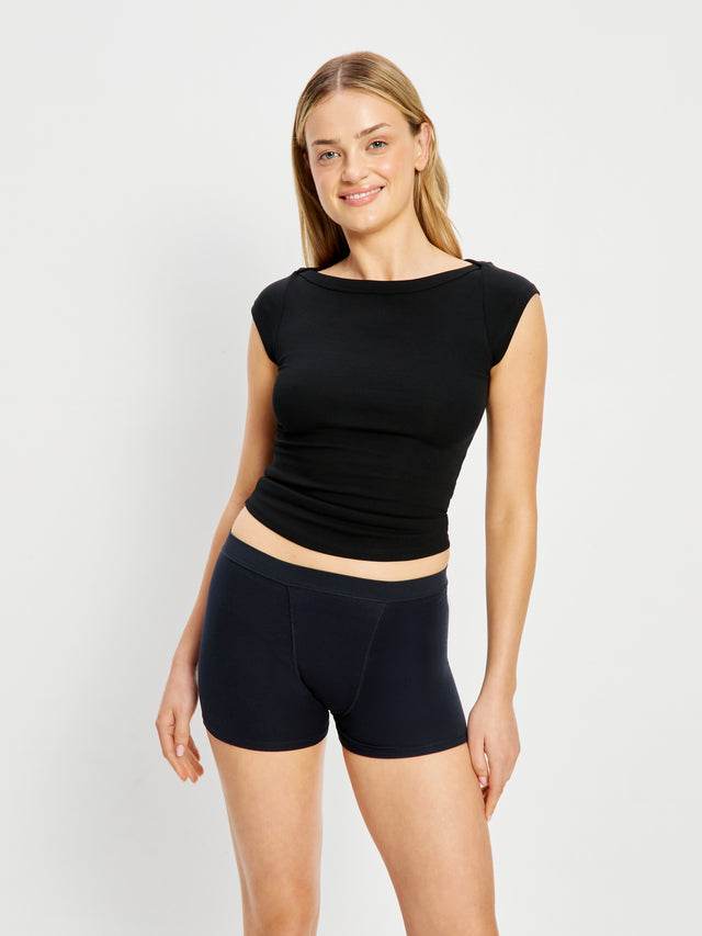 Soft Stretch Seamless Boyshort 2 Pack Super Black