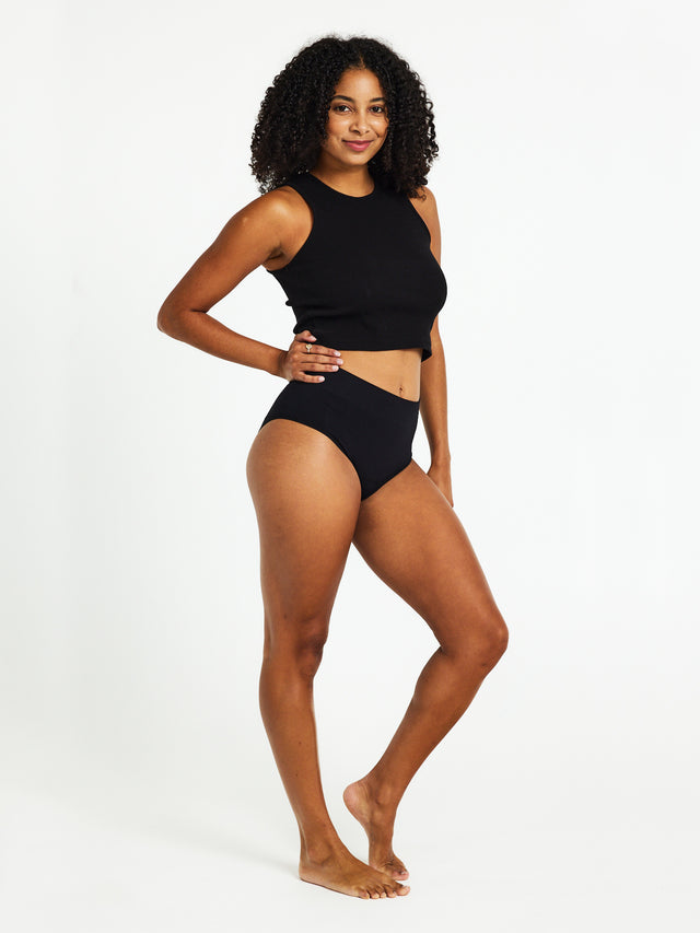 Lot de 2 slips sans coutures ModiComfort noir clair