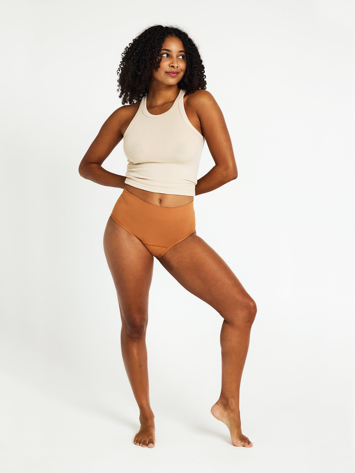 Slip complet sans couture ModiComfort d epoque Leger modere en caramel Modibodi Modibodi EU