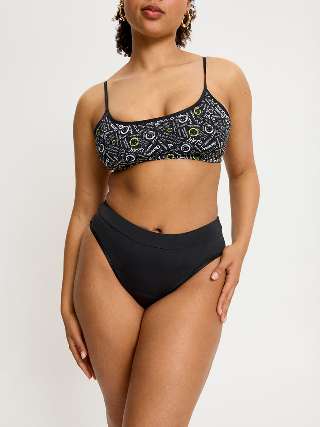 SmileyWorld® | Modibodi Hi Waist Brief Super Black