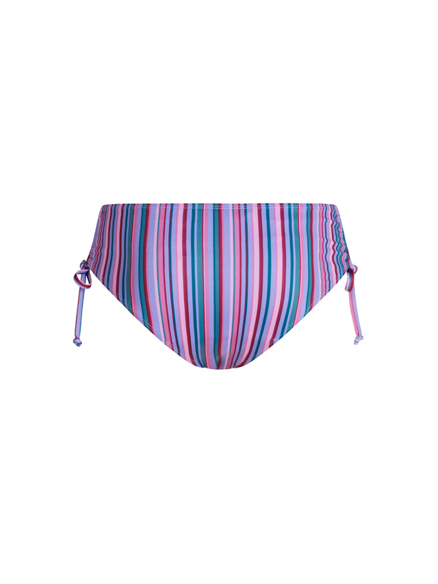 Teen-Badeanzug Boyleg Super Violet Rose Stripe
