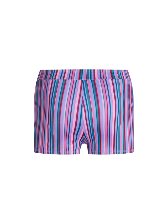 Teen Swimwear Boyshort Super Violet Rose Stripe