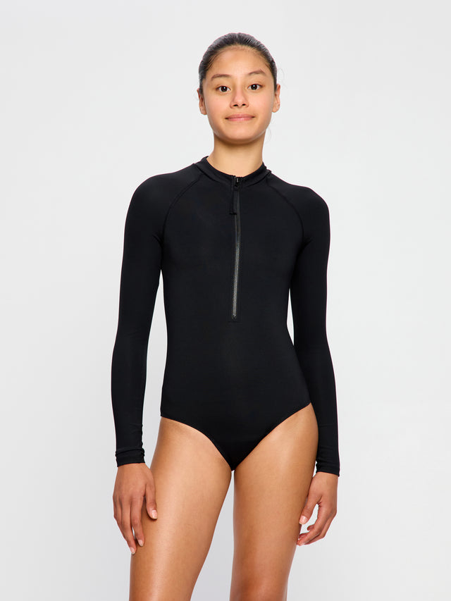 Teen Swimwear Paddlesuit Hellschwarz