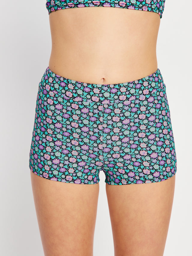 Teen Swimwear Hi Waist Short Super Luna Blossom Black