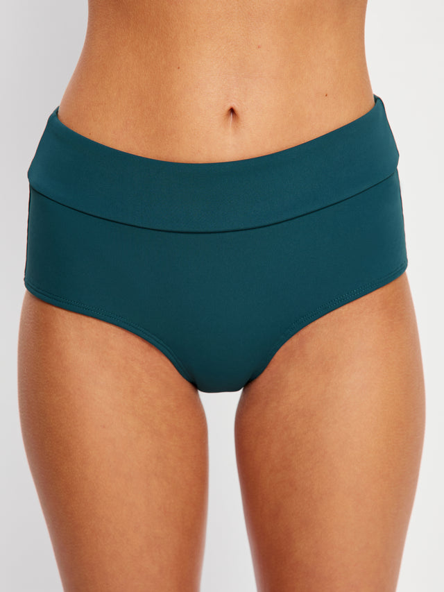Maillot de bain Culotte de bikini taille haute vert canard