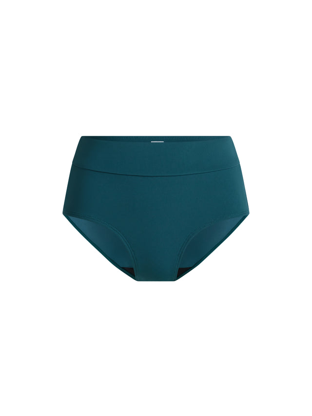 Maillot de bain Culotte de bikini taille haute vert canard