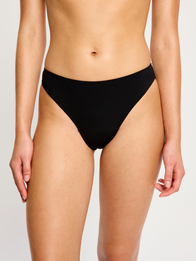 Maillot de bain taille haute Cheeky Bottom Super Black