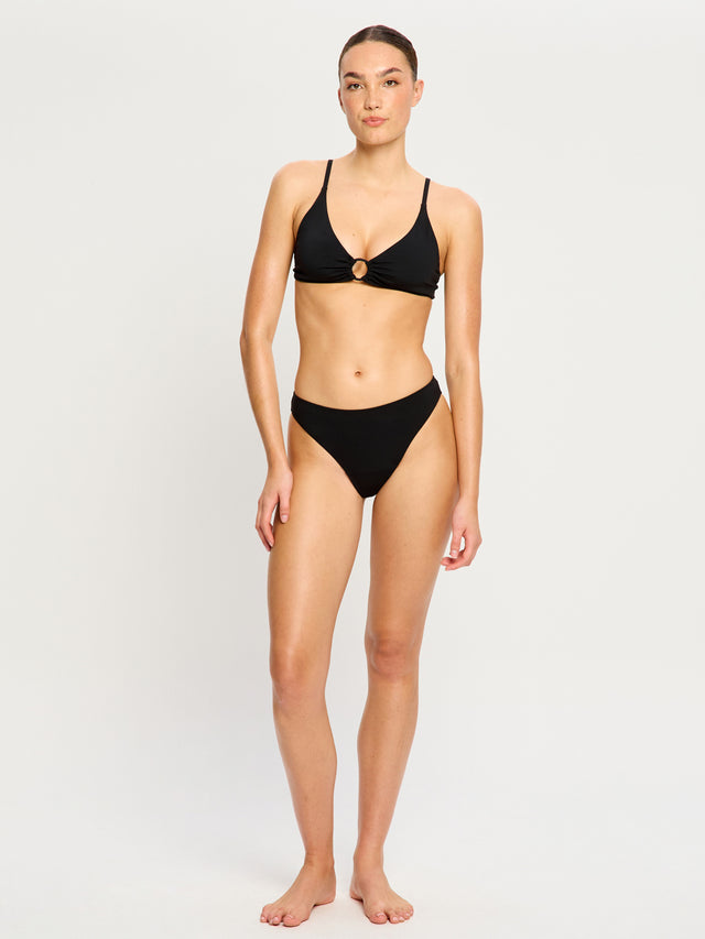 Swimwear Hi-Leg Cheeky Bottom Super Black
