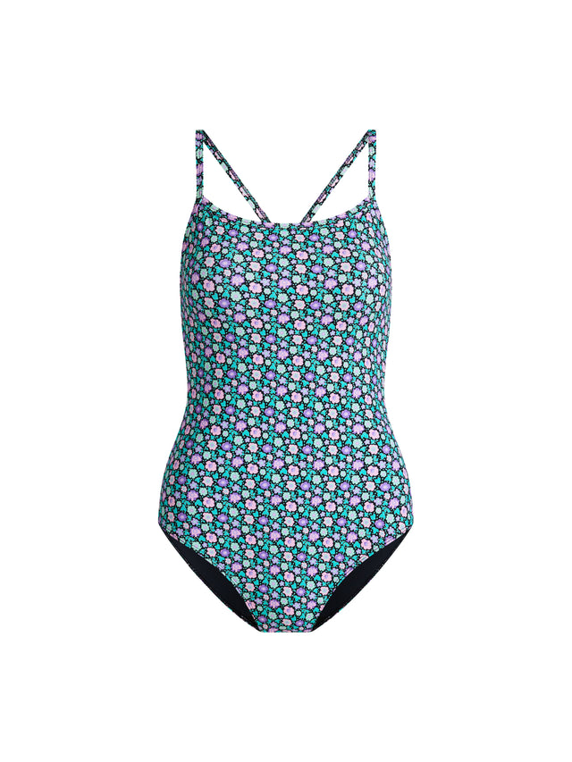Maillot de bain une pièce ado Racer flux léger Vert Aqua Fusion