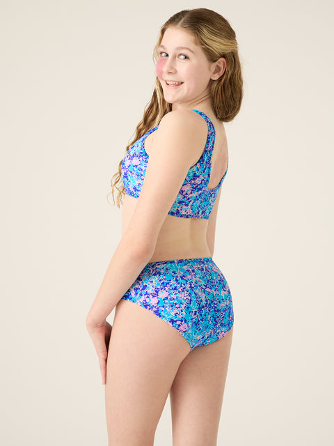 Teen Swimwear Bikini Brief Light-Moderate Blue Tropic