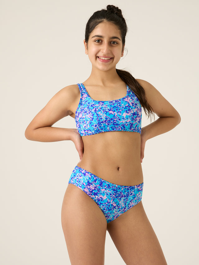 Teen Swimwear Bikinihose Hellblau Tropic