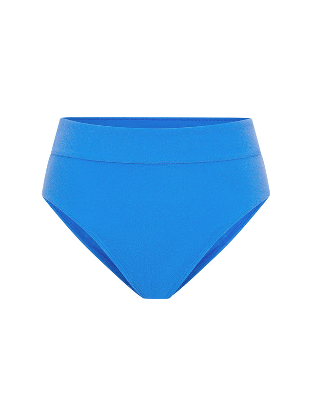 Bademode Soft Stretch Hi Waist Cheeky Brief Helles Ultramarinblau