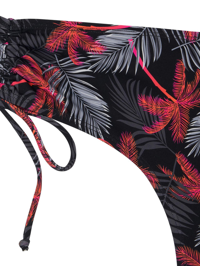 Teen Swimwear Bikinihose mit seitlicher Schnürung Super Jungle Palm Schwarz