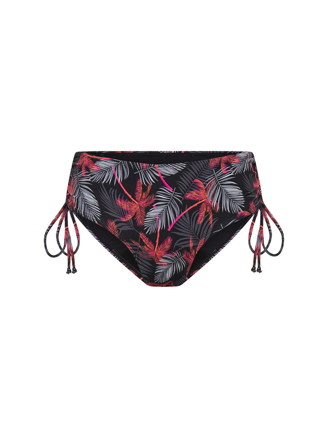 Teen Swimwear Bikinihose mit seitlicher Schnürung Super Jungle Palm Schwarz