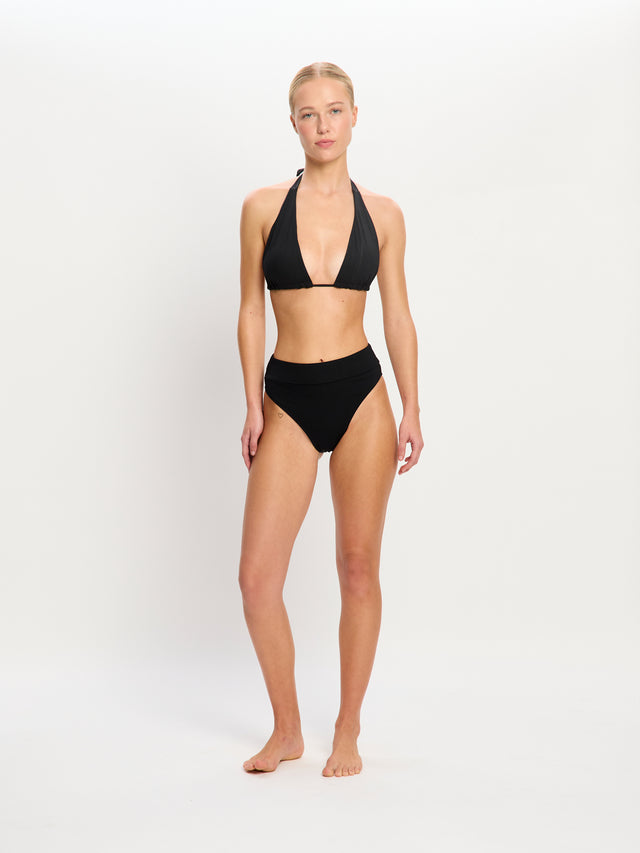 Culotte de bain échancrée flux léger Noir