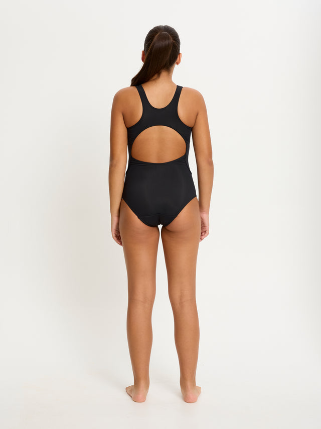 Teen Swimwear Racerback One Piece Light Black