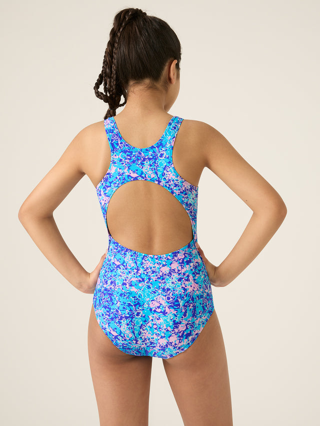 Teen Bademode Racerback Einteiler Hellblau Tropic