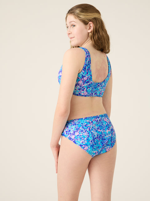 Teen Swimwear Crop Top Blue Tropic – Modibodi EU