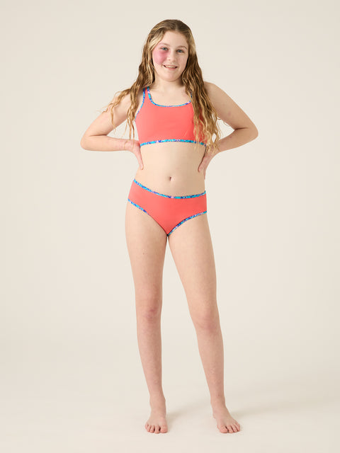 Teen Swimwear Crop Top Blue Tropic – Modibodi UK