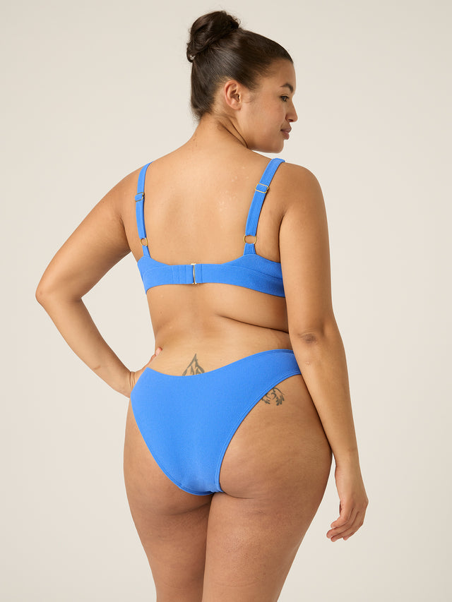 Swimwear Soft Stretch Plunge Bikini Top Ultramarine Blue