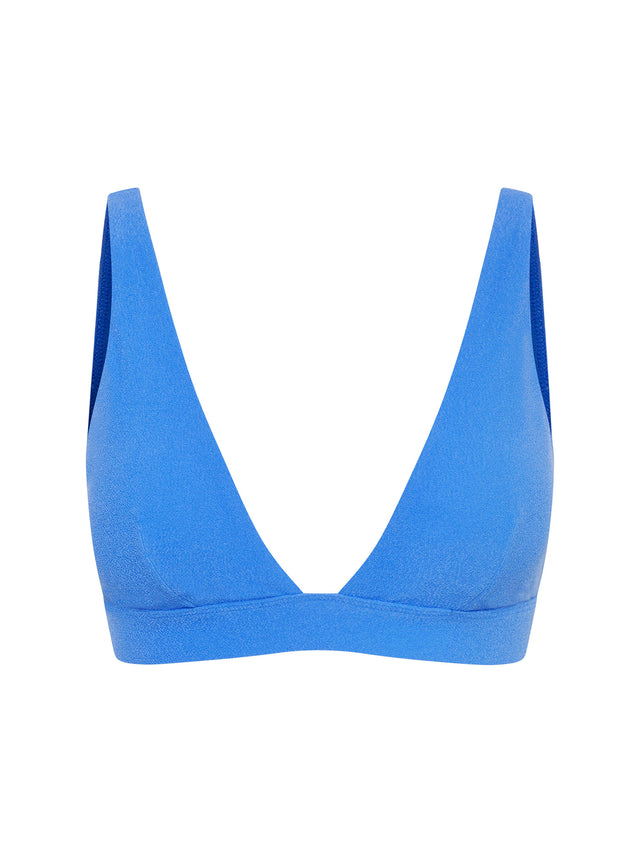 Swimwear Soft Stretch Plunge Bikini Top Ultramarine Blue