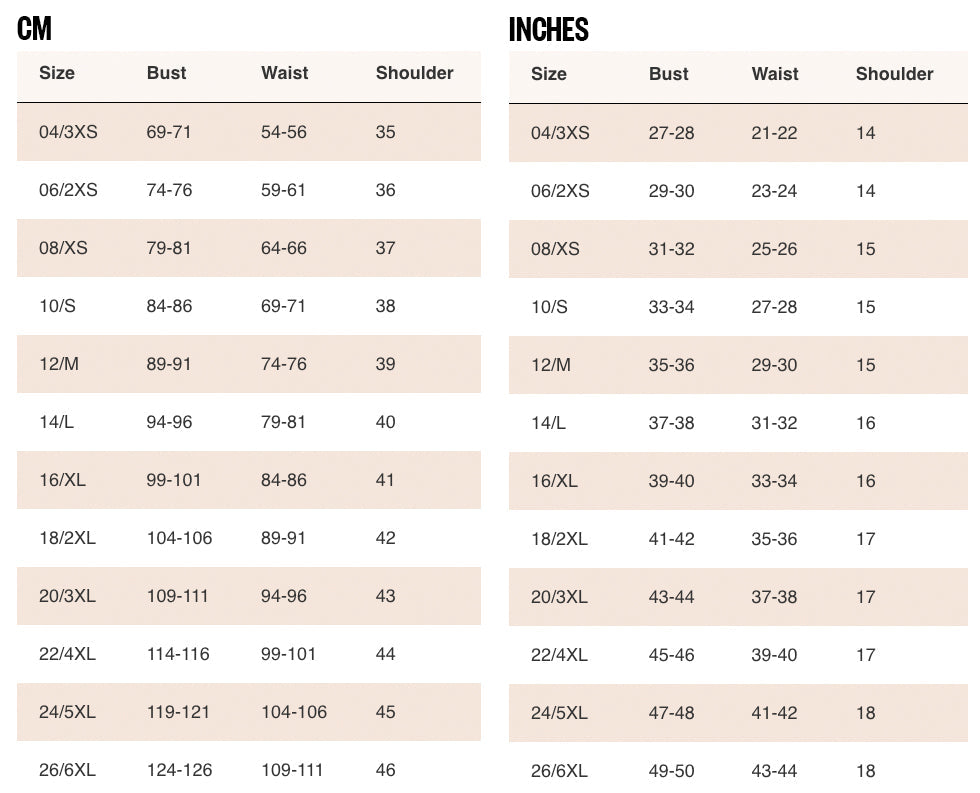 Size Guide – Modibodi EU